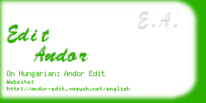 edit andor business card